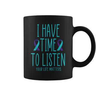 I Have Time To Listen Suicide Awareness Mental Health Coffee Mug - Monsterry UK