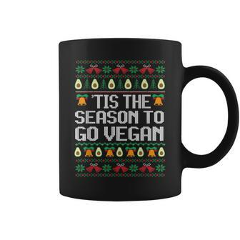 Tis Season To Go Vegan Christmas Ugly Xmas Vintage Coffee Mug - Monsterry AU