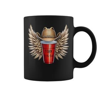 Tobi Red Solo Cup With Wings Cowboy Hat Coffee Mug - Monsterry DE