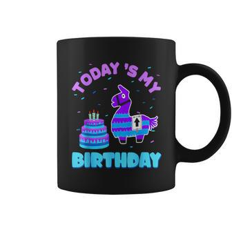 Todays My Birthday Llama Birthday Party Decorations Boys Coffee Mug | Mazezy
