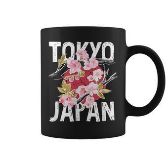 Tokyo Japan Sakura Cherry Blossom On Japan Red Sun Coffee Mug - Monsterry AU