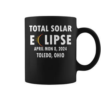 Toledo Ohio Totality Total Solar Eclipse April 8 2024 Coffee Mug - Seseable