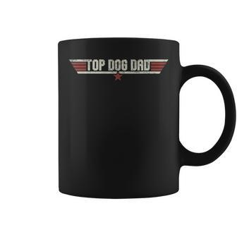 Top Dog Dad Vintage 80'S Dog Father Father's Day Coffee Mug - Monsterry AU