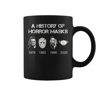 A History Of Horror Masks Halloween & Movie Coffee Mug | Crazezy AU