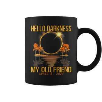 Total Eclipse 2024 Hello Darkness My Old Friend Coffee Mug - Seseable