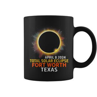 Total Solar Eclipse 04 08 24 Fort Worth Texas Eclipse 2024 Coffee Mug - Seseable
