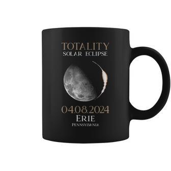 Total Solar Eclipse 2024 040824 Erie Pennsylvania Coffee Mug - Monsterry DE