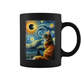 Total Solar Eclipse 2024 April 8 Cat Totality Solar Eclipse Coffee Mug - Monsterry UK