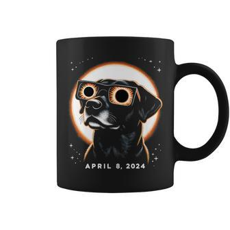 Total Solar Eclipse 2024 April 8 Dog Solar Eclipse Glasses Coffee Mug - Thegiftio