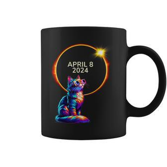 Total Solar Eclipse 2024 April 8Th 2024 Cat Totality Coffee Mug | Mazezy