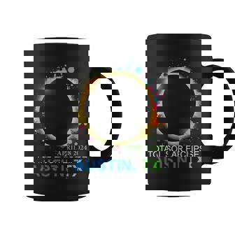 Total Solar Eclipse 2024 Austin Texas Colorful Totality Coffee Mug | Mazezy