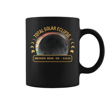 Total Solar Eclipse 2024 Broken Bow Oklahoma Coffee Mug - Monsterry