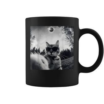 Total Solar Eclipse 2024 Cat Taking Selfie With Totality Coffee Mug | Mazezy