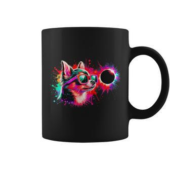 Total Solar Eclipse 2024 Chihuahua Dog Totality Eclipse Coffee Mug - Monsterry
