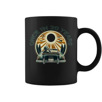 Total Solar Eclipse 2024 Classic Car Vintage Style Totality Coffee Mug - Monsterry AU