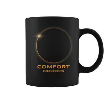 Total Solar Eclipse 2024 Comfort Texas Path Of Totality Coffee Mug - Monsterry