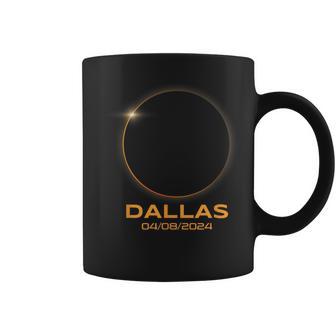 Total Solar Eclipse 2024 Dallas Texas Path Of Totality Coffee Mug - Monsterry