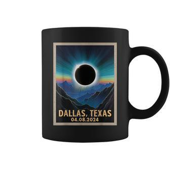 Total Solar Eclipse 2024 Dallas Texas Vintage Coffee Mug - Monsterry