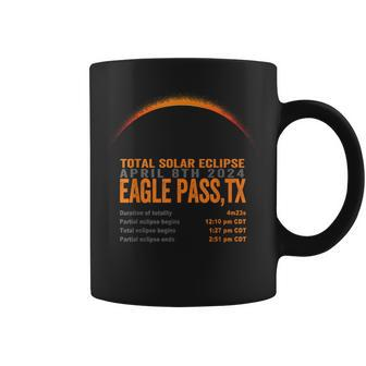Total Solar Eclipse 2024 Eagle Pass Texas Path Of Totality Coffee Mug | Mazezy