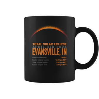 Total Solar Eclipse 2024 Evansville Indiana Path Of Totality Coffee Mug - Monsterry UK