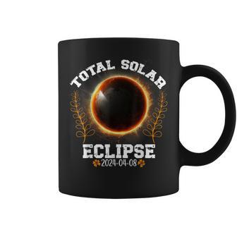 Total Solar Eclipse 2024 Flower Totality Spring 08-04-2024 Coffee Mug - Seseable