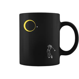 Total Solar Eclipse 2024 Golf Player Golfing Swing Ball Love Coffee Mug | Mazezy AU