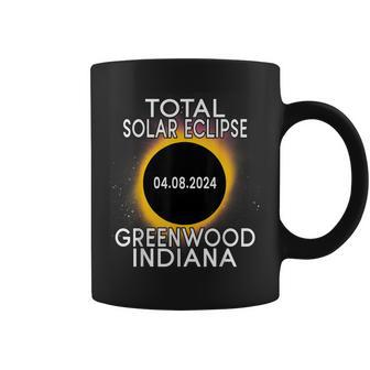 Total Solar Eclipse 2024 Greenwood Indiana Coffee Mug - Monsterry