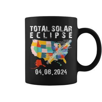 Total Solar Eclipse 2024 Map North America Astronomy Coffee Mug | Mazezy