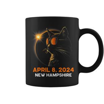Total Solar Eclipse 2024 New Hampshire Cat Lover Glasses Coffee Mug - Thegiftio UK