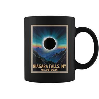 Total Solar Eclipse 2024 Niagara Falls New York Vintage Coffee Mug - Monsterry CA