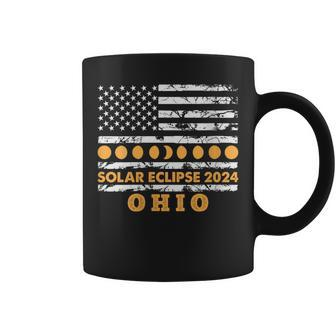 Total Solar Eclipse 2024 Ohio America Usa Flag Totality Coffee Mug - Thegiftio UK