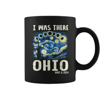 Total Solar Eclipse 2024 Ohio Starry Night Painting Coffee Mug | Mazezy