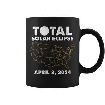 Total Solar Eclipse 2024 Party America Totality Usa Map Coffee Mug - Thegiftio UK