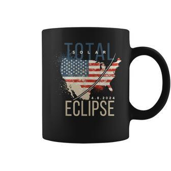 Total Solar Eclipse 2024 Path Of Totality Usa Map Event Coffee Mug | Mazezy