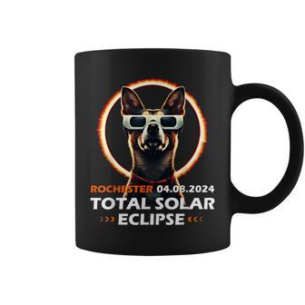 Total Solar Eclipse 2024 Rochester 2024 Dog Coffee Mug - Monsterry DE