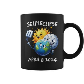 Total Solar Eclipse 2024 Selfieclipse Sun Moon Earth Selfie Coffee Mug | Mazezy