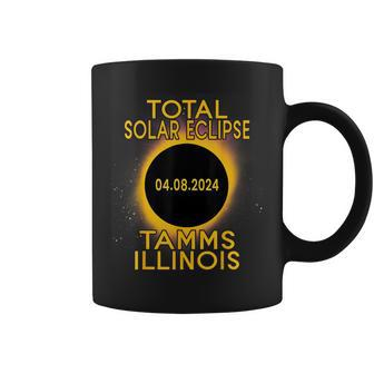 Total Solar Eclipse 2024 Tamms Illinois Coffee Mug - Seseable