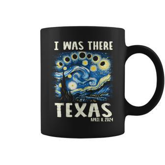 Total Solar Eclipse 2024 Texas Starry Night Painting Coffee Mug | Mazezy