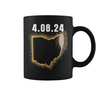 Total Solar Eclipse 2024 Tiffin Norwalk Ohio Coffee Mug - Seseable