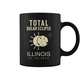 Total Solar Eclipse 2024 Totality Illinois April 8 2024 Coffee Mug - Monsterry DE