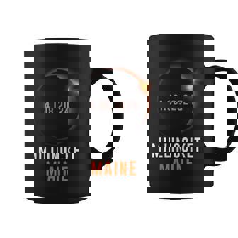 Total Solar Eclipse 2024 Totality Millinocket Maine Coffee Mug | Mazezy