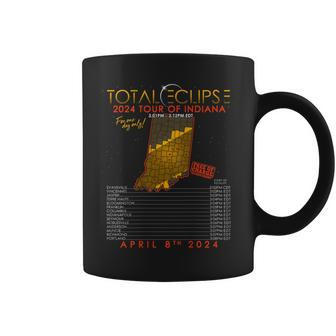 Total Solar Eclipse 2024 Tour Of Indiana April 8Th Coffee Mug - Thegiftio UK