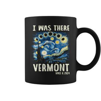 Total Solar Eclipse 2024 Vermont Starry Night Painting Coffee Mug | Mazezy