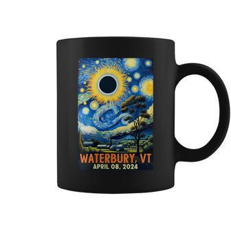 Total Solar Eclipse 2024 Waterbury Vermont Starry Night Coffee Mug - Thegiftio
