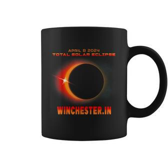 Total Solar Eclipse 2024 Winchester Indiana Coffee Mug - Seseable