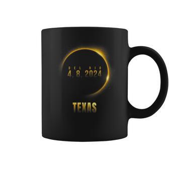 Total Solar Eclipse 4082024 Del Rio Texas Coffee Mug - Monsterry CA