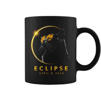 Total Solar Eclipse April 08 2024 Totality Cat Lovers Coffee Mug - Seseable