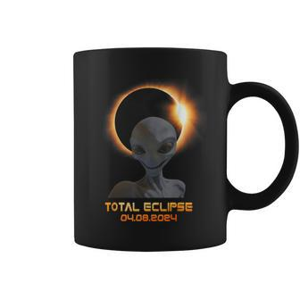 Total Solar Eclipse April 8 2024 Alien Ufo Boy Girl Coffee Mug - Thegiftio UK