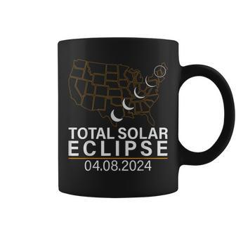 Total Solar Eclipse April 8 2024 America Usa Map Totality Coffee Mug | Mazezy CA