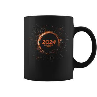 Total Solar Eclipse April 8 2024 Cleveland Ohio Coffee Mug - Monsterry
